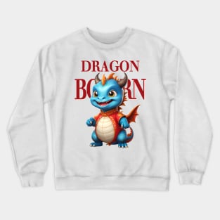 Dragon Born Cutie: Chinese New Year's Adorable Baby Dragon Cheongsam Design Crewneck Sweatshirt